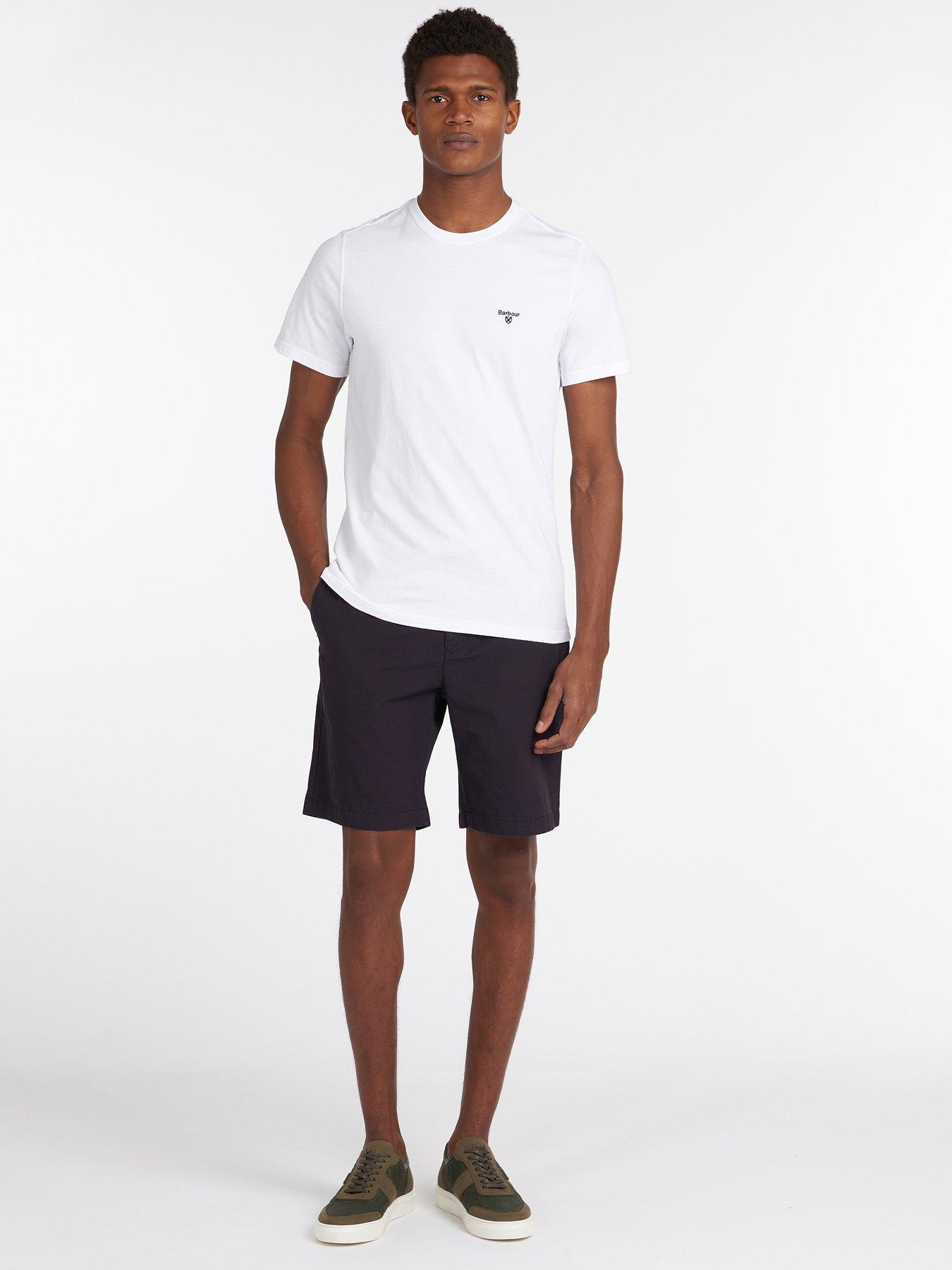 Image 3 of 5 of Barbour Short Sleeve Essential Sports Logo T-Shirt - White