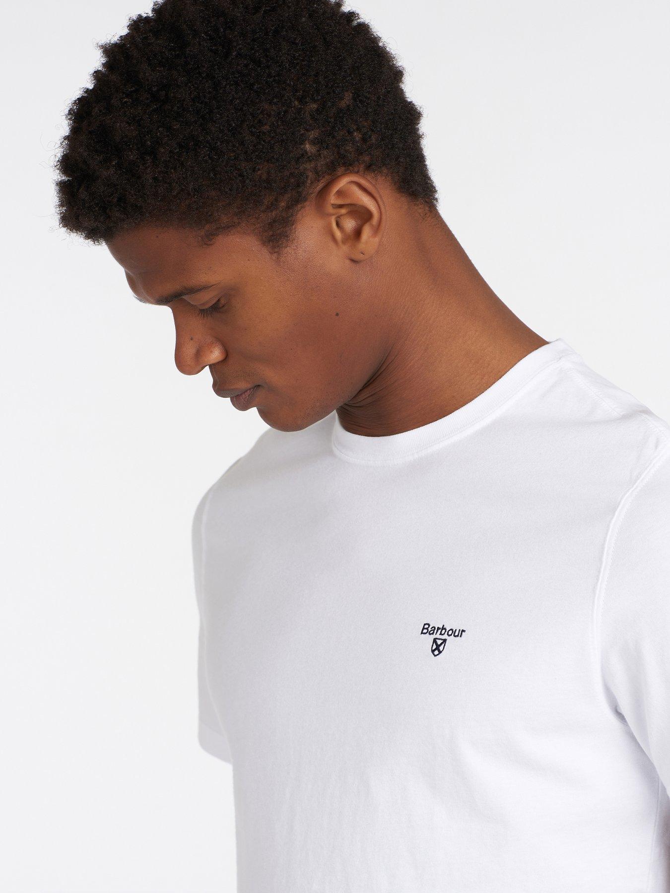 Image 4 of 5 of Barbour Short Sleeve Essential Sports Logo T-Shirt - White