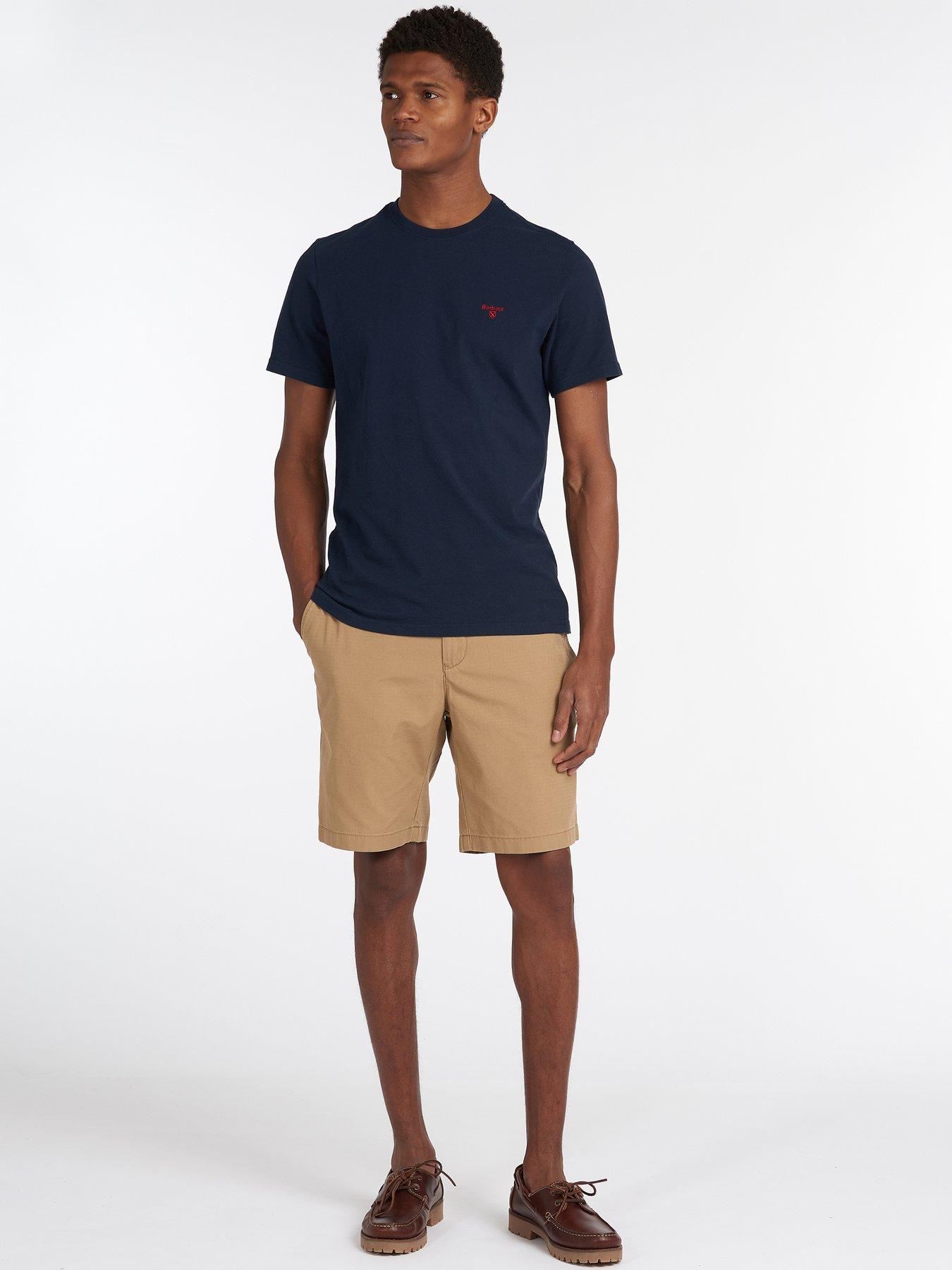 Image 3 of 4 of Barbour Mens Essential Sports Embroidered Logo Crew Neck T-Shirt - Navy
