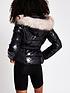  image of river-island-fitted-padded-jacket-black
