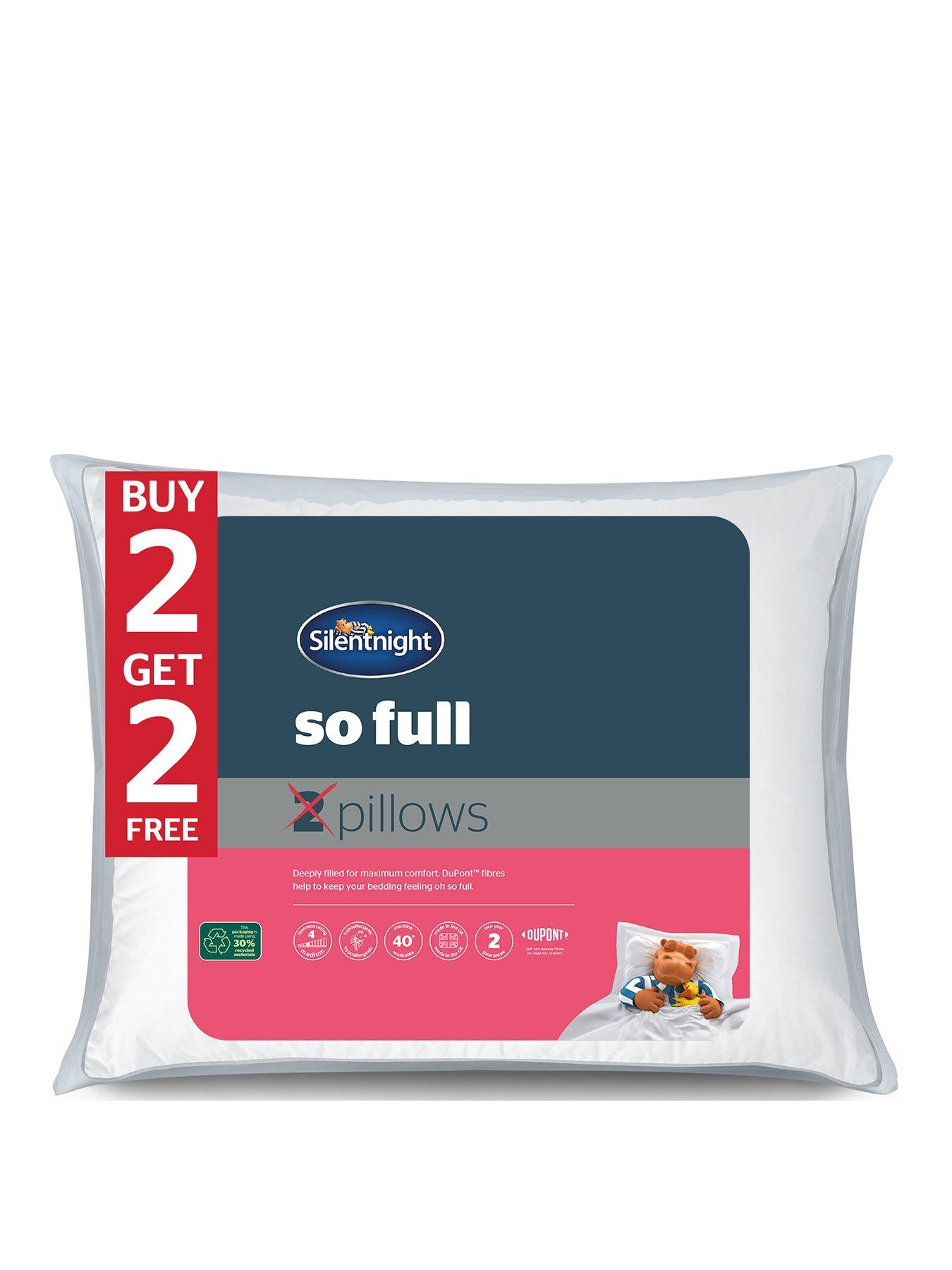 Image 1 of 7 of Silentnight So Full Pillow Pack &nbsp;Set of 2 with 2 extra completely FREE! - White