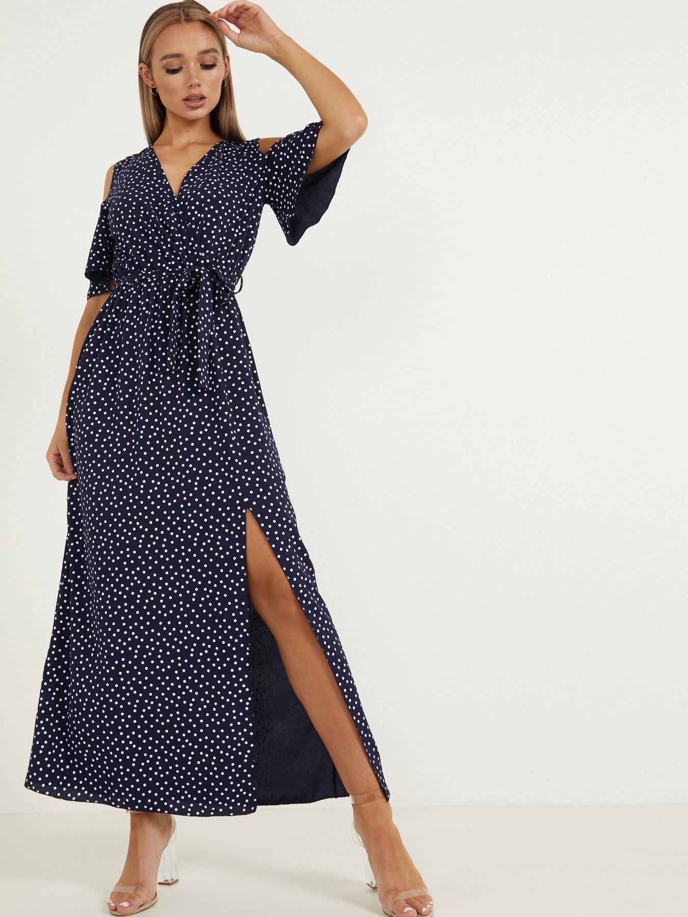 quiz cold shoulder maxi dress