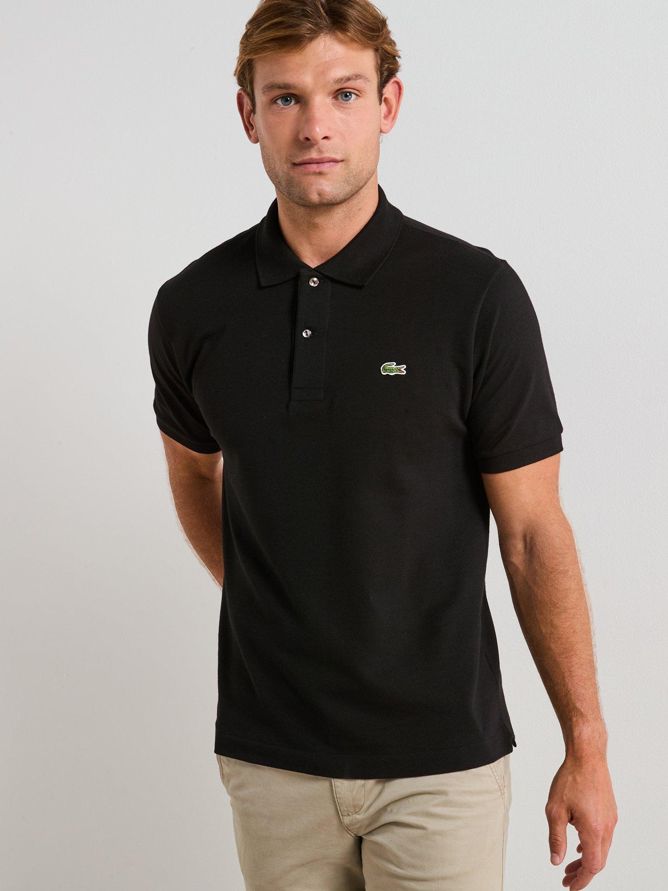Lacoste L12.12 Classic Fit Pique Polo Shirt - Black