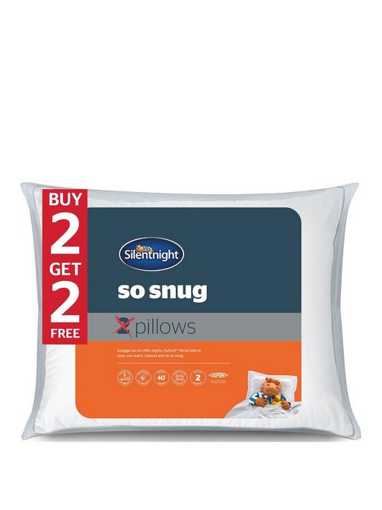 front image of silentnight-so-snuggly-pillows-buy-2-get-2-free-white