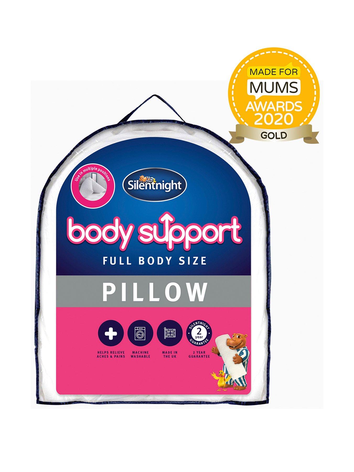 front image of silentnight-body-support-full-body-size-pillow-white