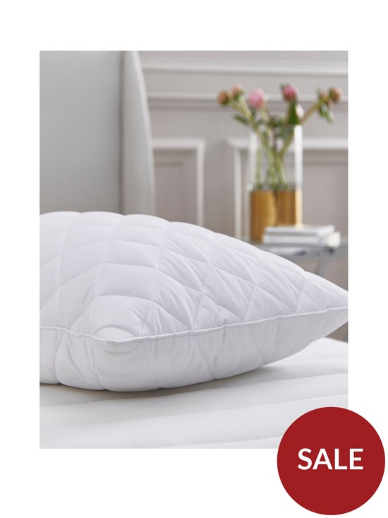 stillFront image of silentnight-luxury-quilted-duck-feather-pillow