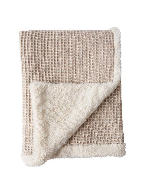 cascade-home-luxury-knitted-waffle-sherpa-thrownbsp