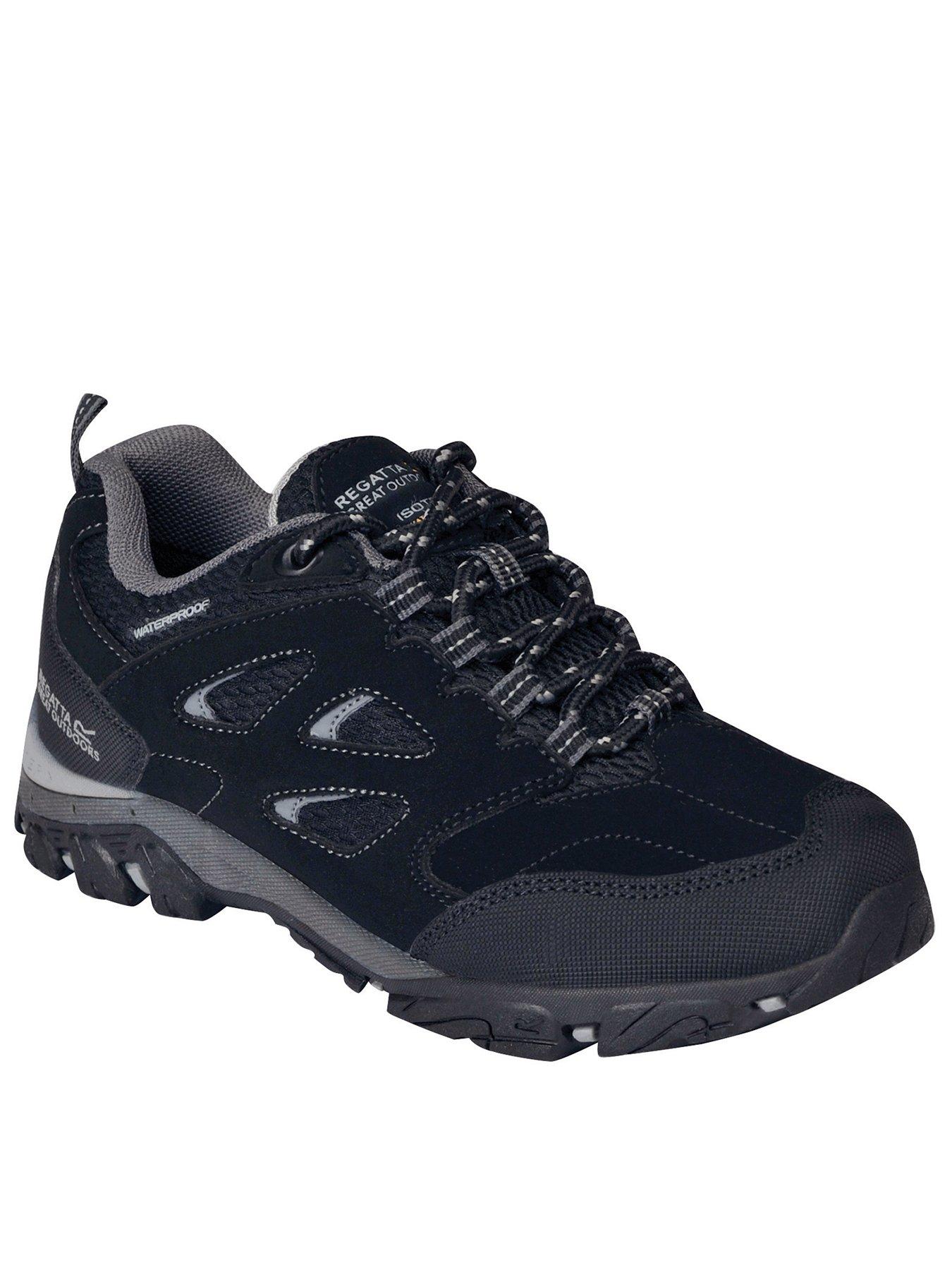 undefined Junior Holcombe Waterproof Low-Cut Walking Boot - Black/Grey