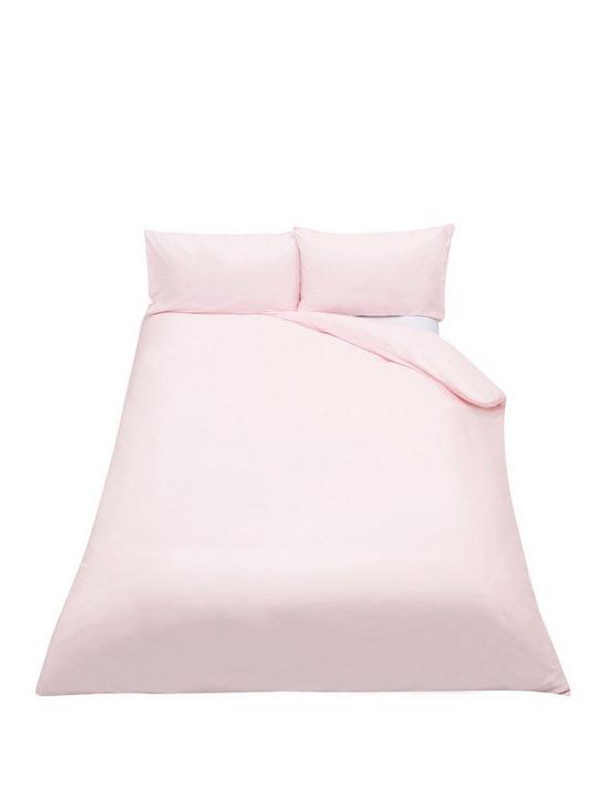 stillFront image of catherine-lansfield-soft-brushed-cotton-145gsm-single-duvet-cover-set-pink