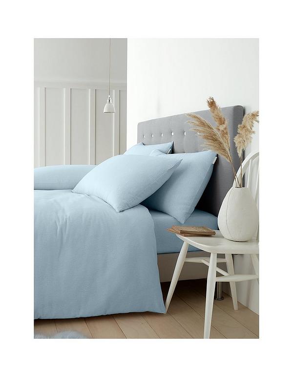 Cosy Brushed Cotton Double Duvet Cover, Teal Brushed Cotton Duvet Cover
