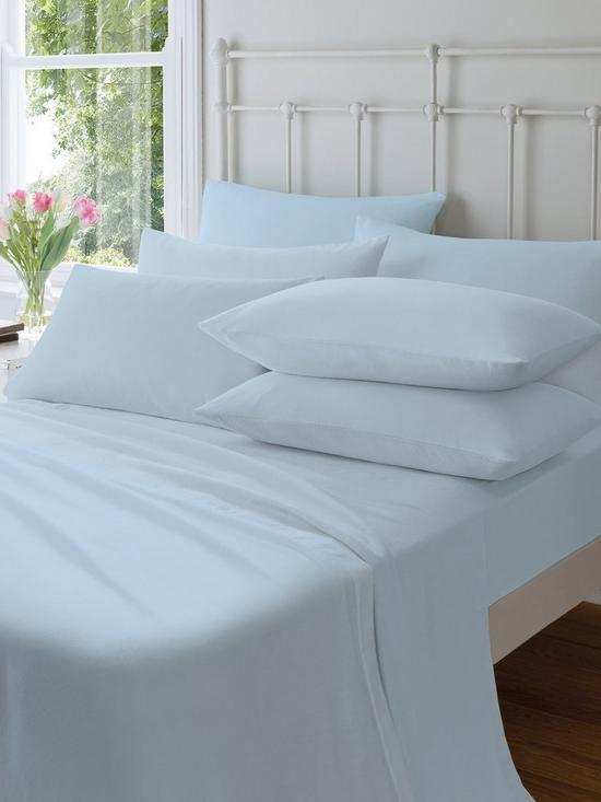 front image of catherine-lansfield-soft-n-cosy-brushed-cotton-extra-deep-king-size-fitted-sheet-blue