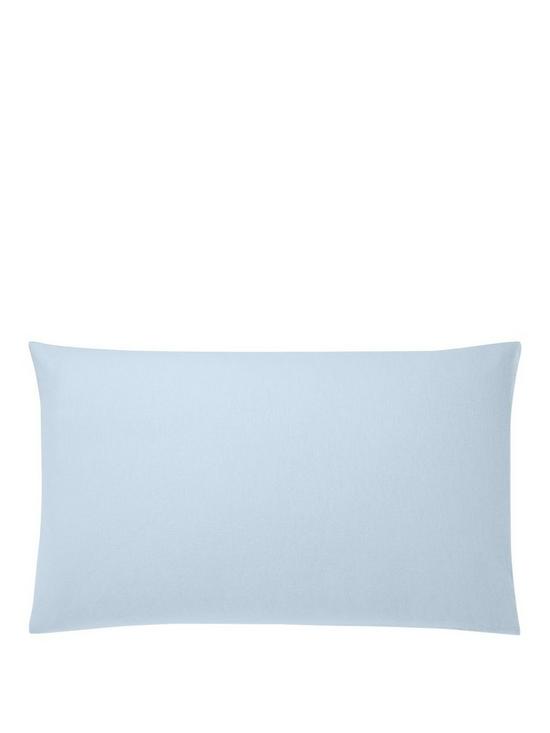 front image of catherine-lansfield-soft-n-cosy-brushed-cotton-housewife-pillowcase-pair-blue