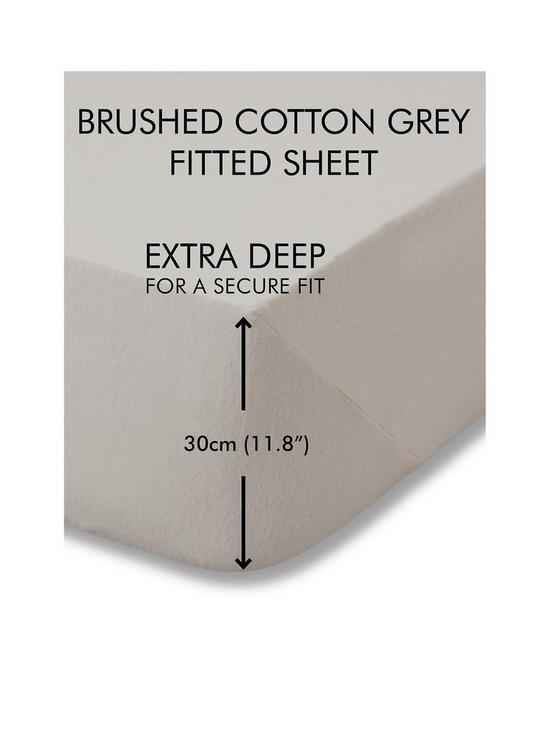 stillFront image of catherine-lansfield-soft-n-cosy-brushed-cotton-extra-deep-double-fitted-sheet-ndash-white