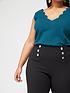  image of v-by-very-curve-button-detail-wide-leg-trouser-black