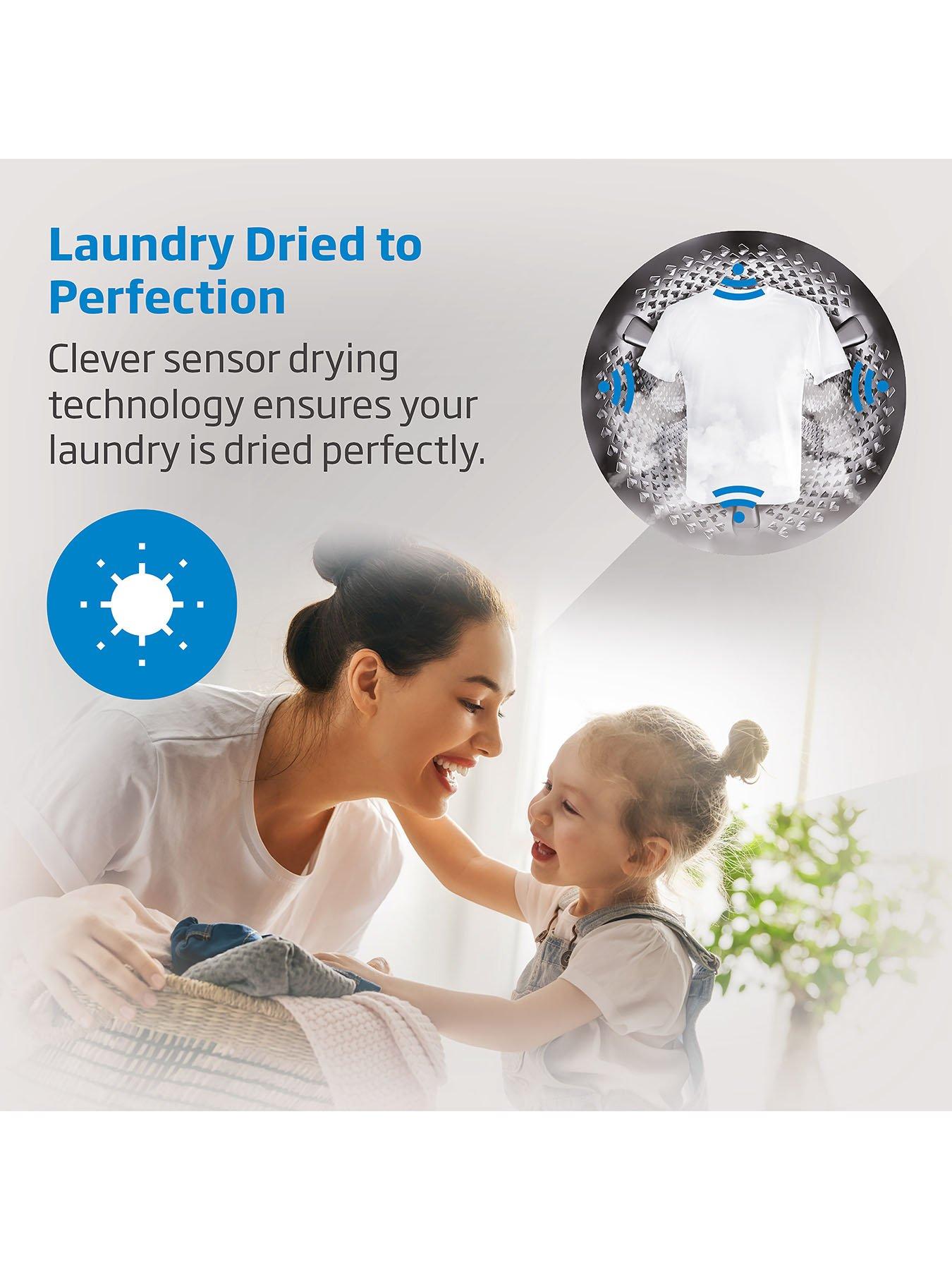  image of beko-dtlce80051w-8kg-load-fullsize-condenser-sensor-tumble-dryer-white