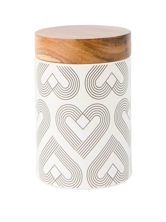 front image of beau-elliot-medium-canister-with-acacia-wood-lid