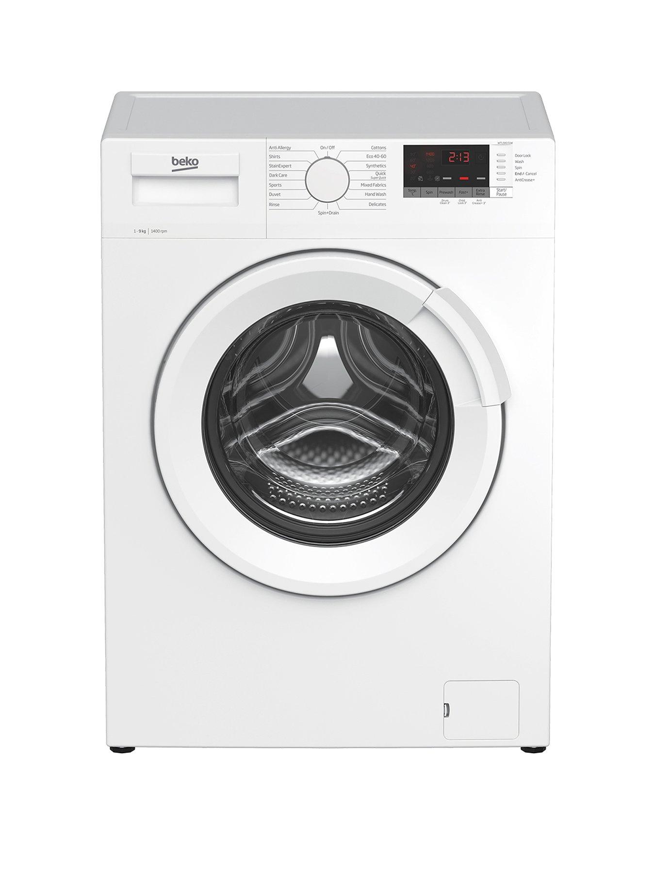  image of beko-wtl94151w-9kg-load-1400rpm-spinnbspfreestanding-recycledtubtrade-washing-machine--nbspwhite