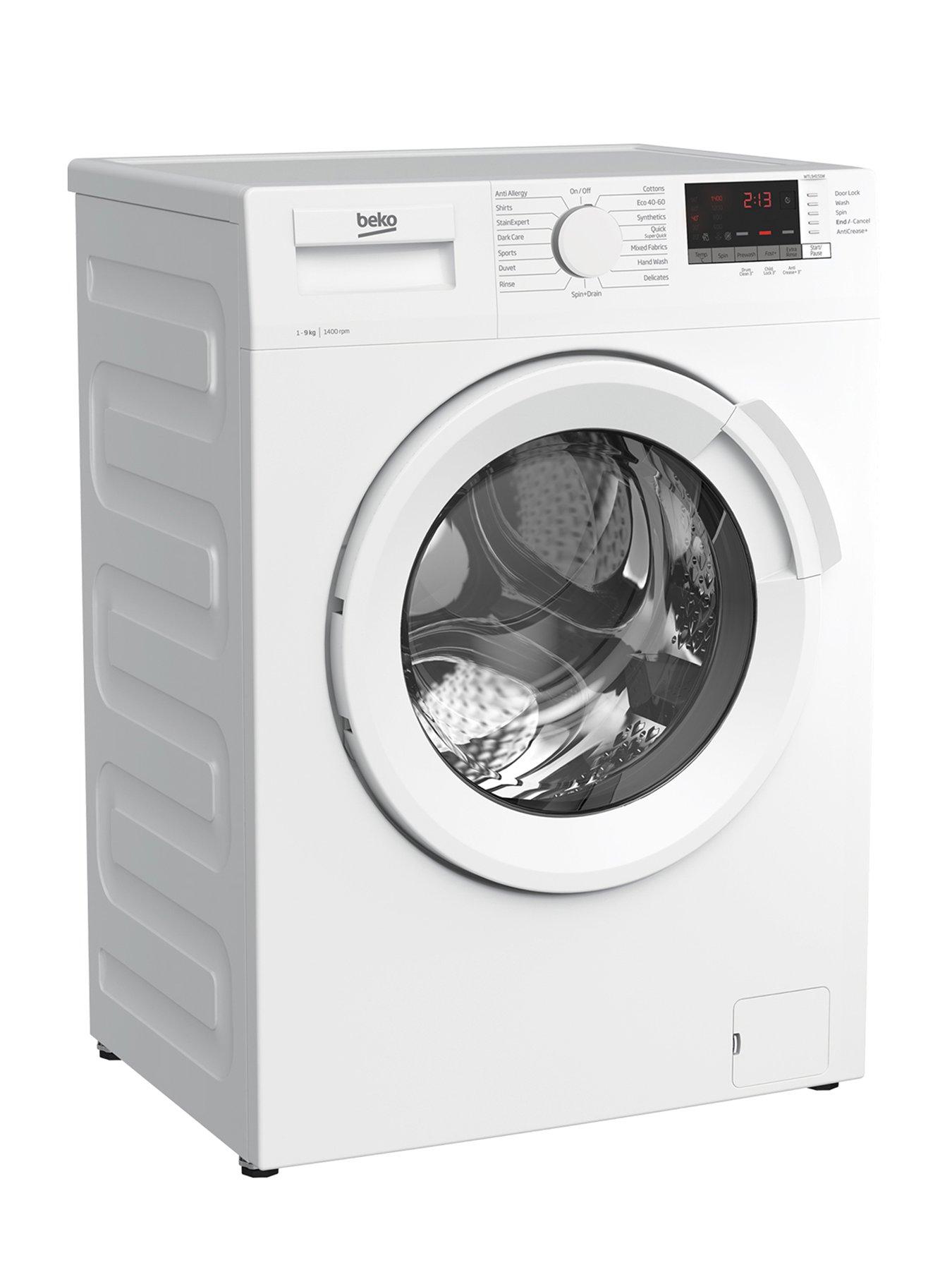  image of beko-wtl94151w-9kg-load-1400rpm-spinnbspfreestanding-recycledtubtrade-washing-machine--nbspwhite