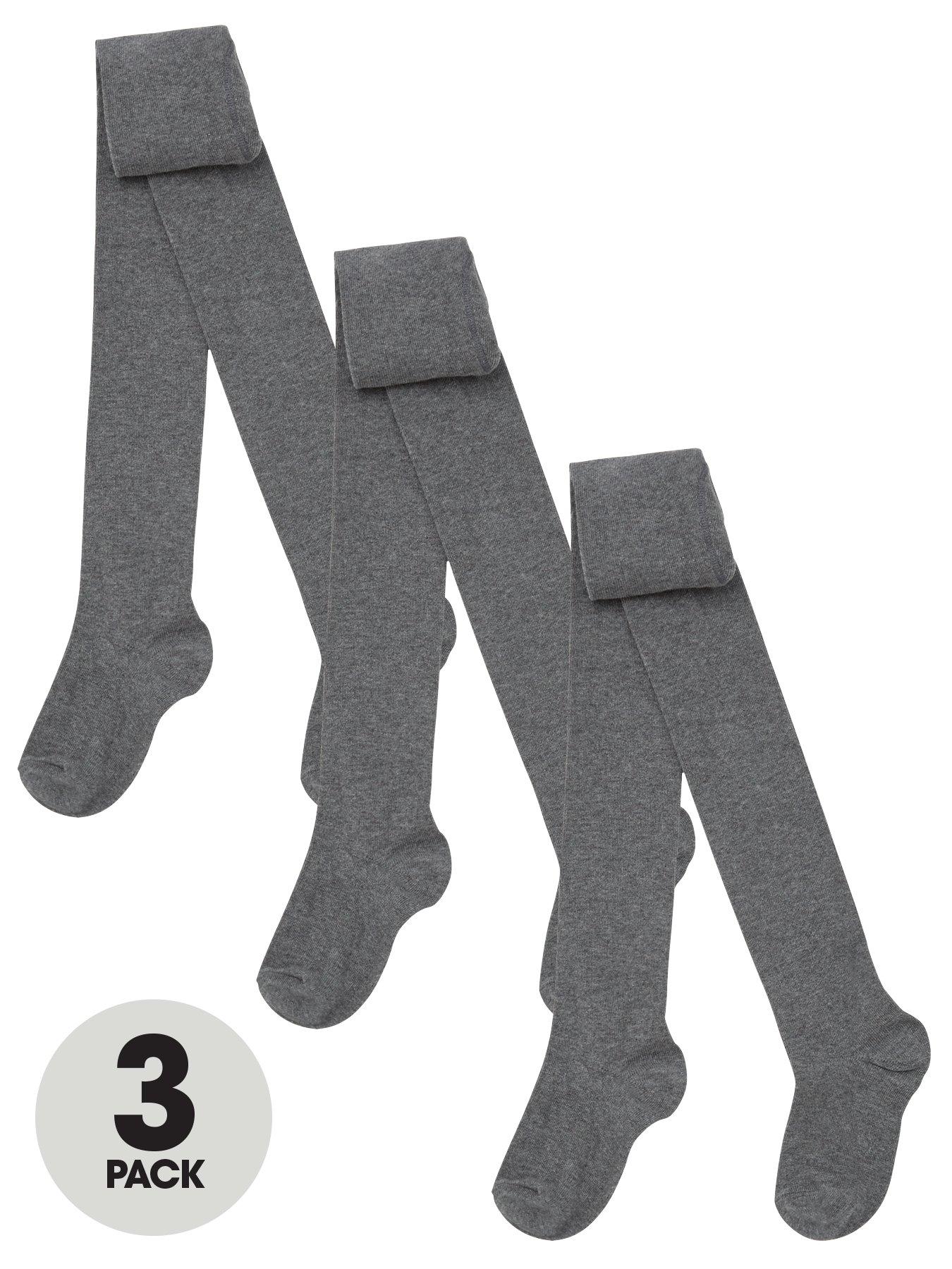the-very-collection-3-packnbspgirls-flat-knit-tights-grey