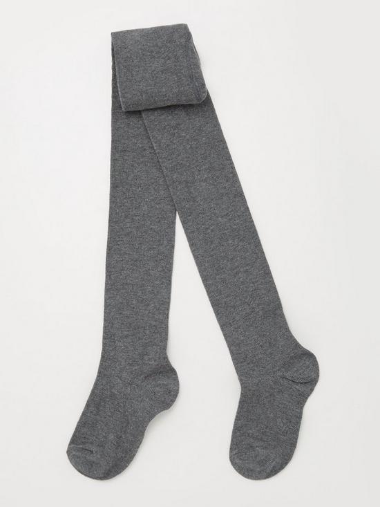 back image of everyday-3-packnbspgirls-flat-knit-tights-grey