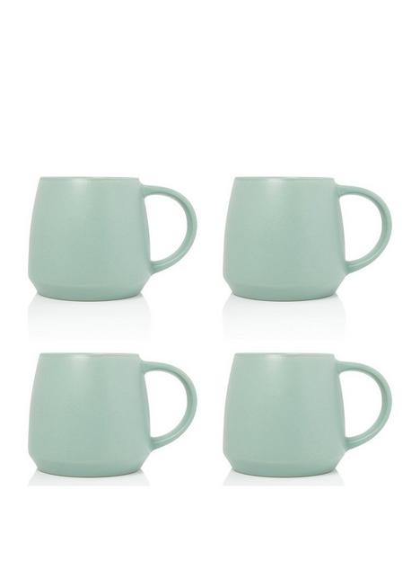 sabichi-set-of-4-green-matt-stoneware-mugs