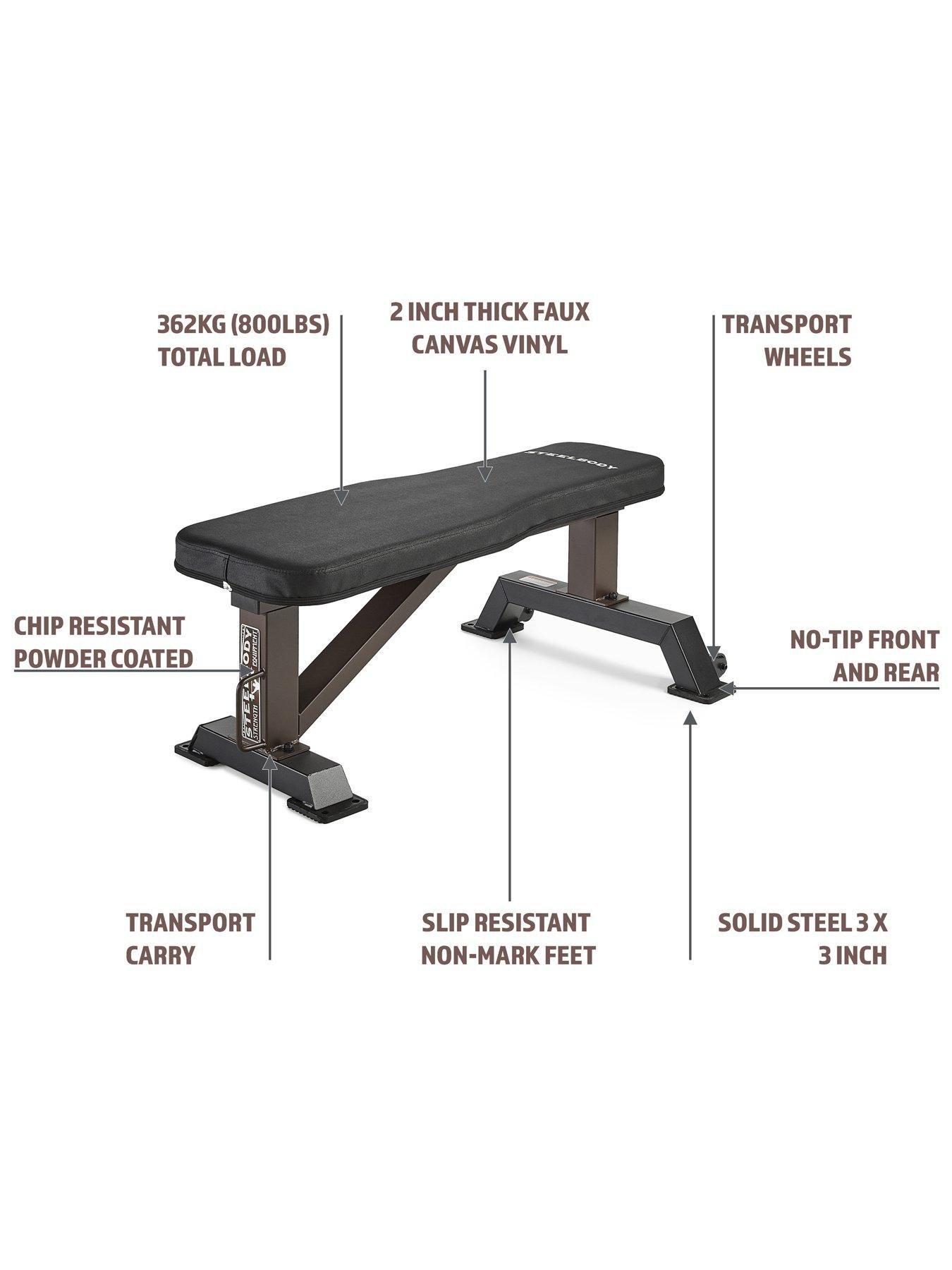 Steelbody STB 10101 Flat Bench littlewoods