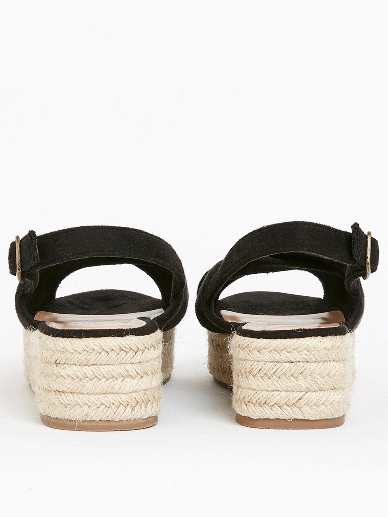 wide fit black flatforms