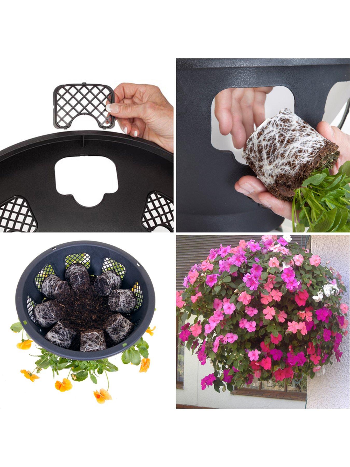 Image 5 of 5 of You Garden Pair of 15" Large Easy Fill Hanging Baskets