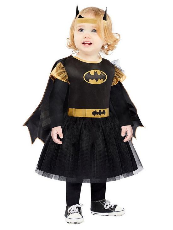front image of batman-batgirl-toddler-costume