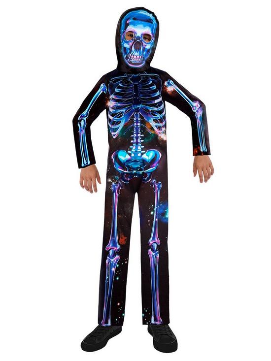 front image of sustainable-neon-skeleton-boy-costume