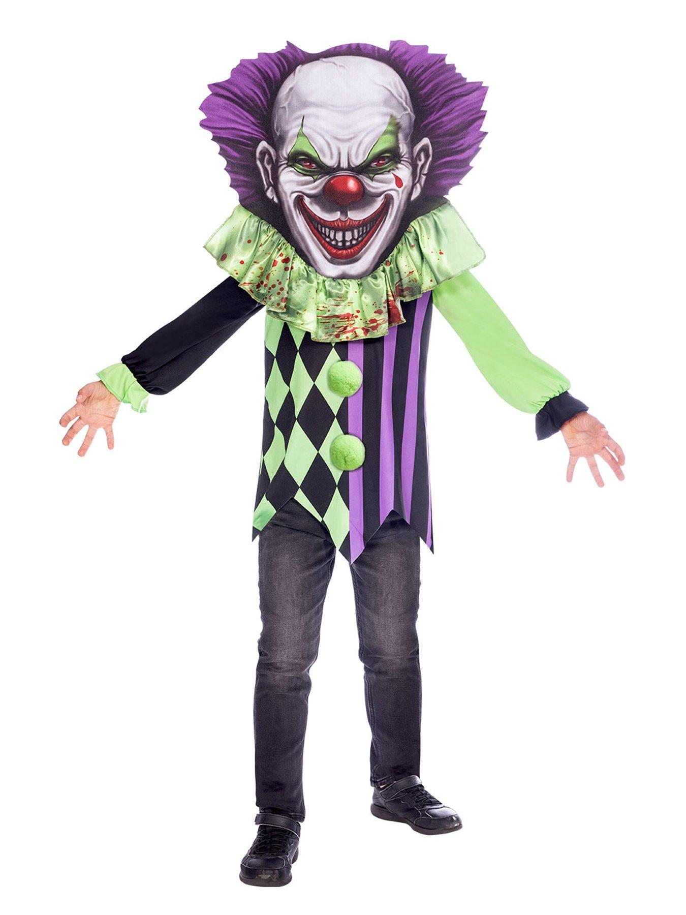 Halloween Scary Clown Big Head Costume | littlewoods.com