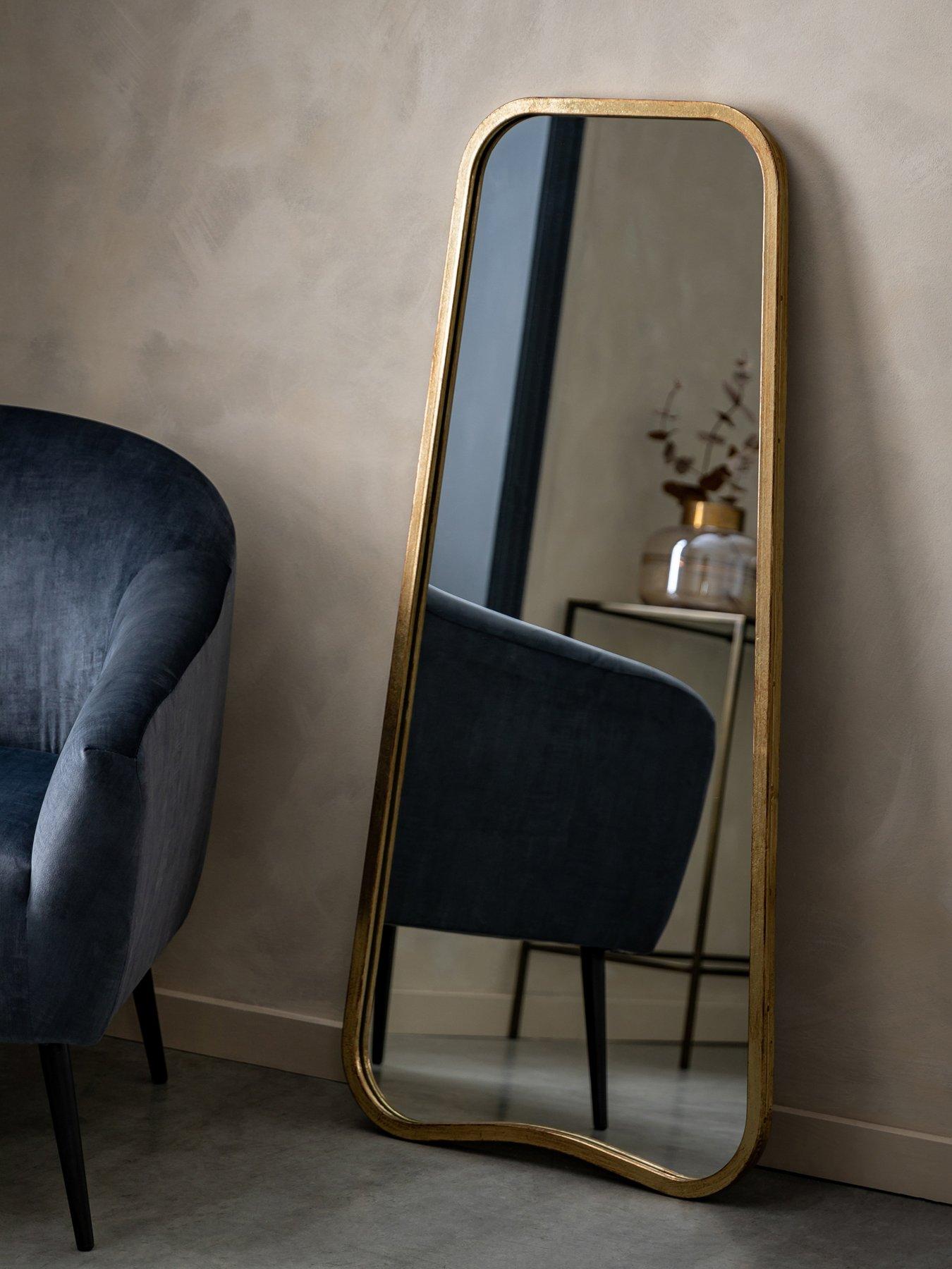 Gallery Direct Kurva Gold Leaner Full Length Mirror