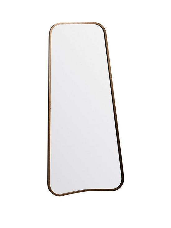 front image of gallery-kurva-gold-leaner-full-length-mirror