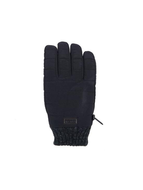 stillFront image of barbour-international-peak-baffle-gloves-black