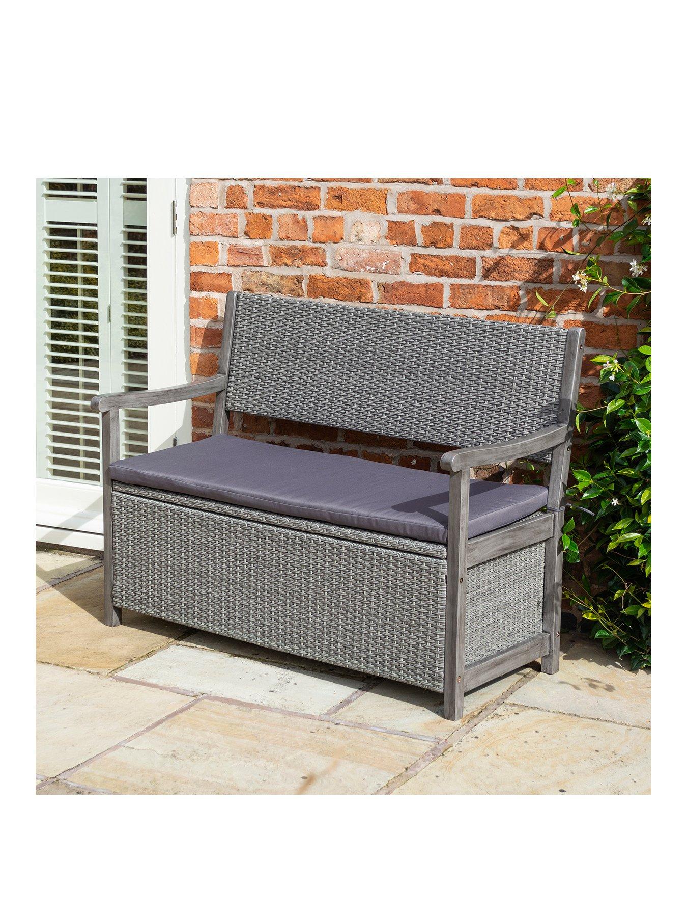 Alderley rattan storage bench hotsell