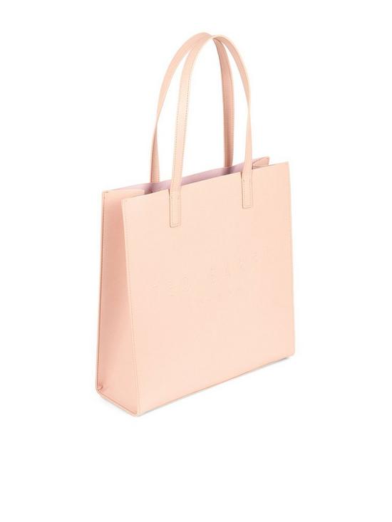 back image of ted-baker-crosshatch-large-icon-bag-pink
