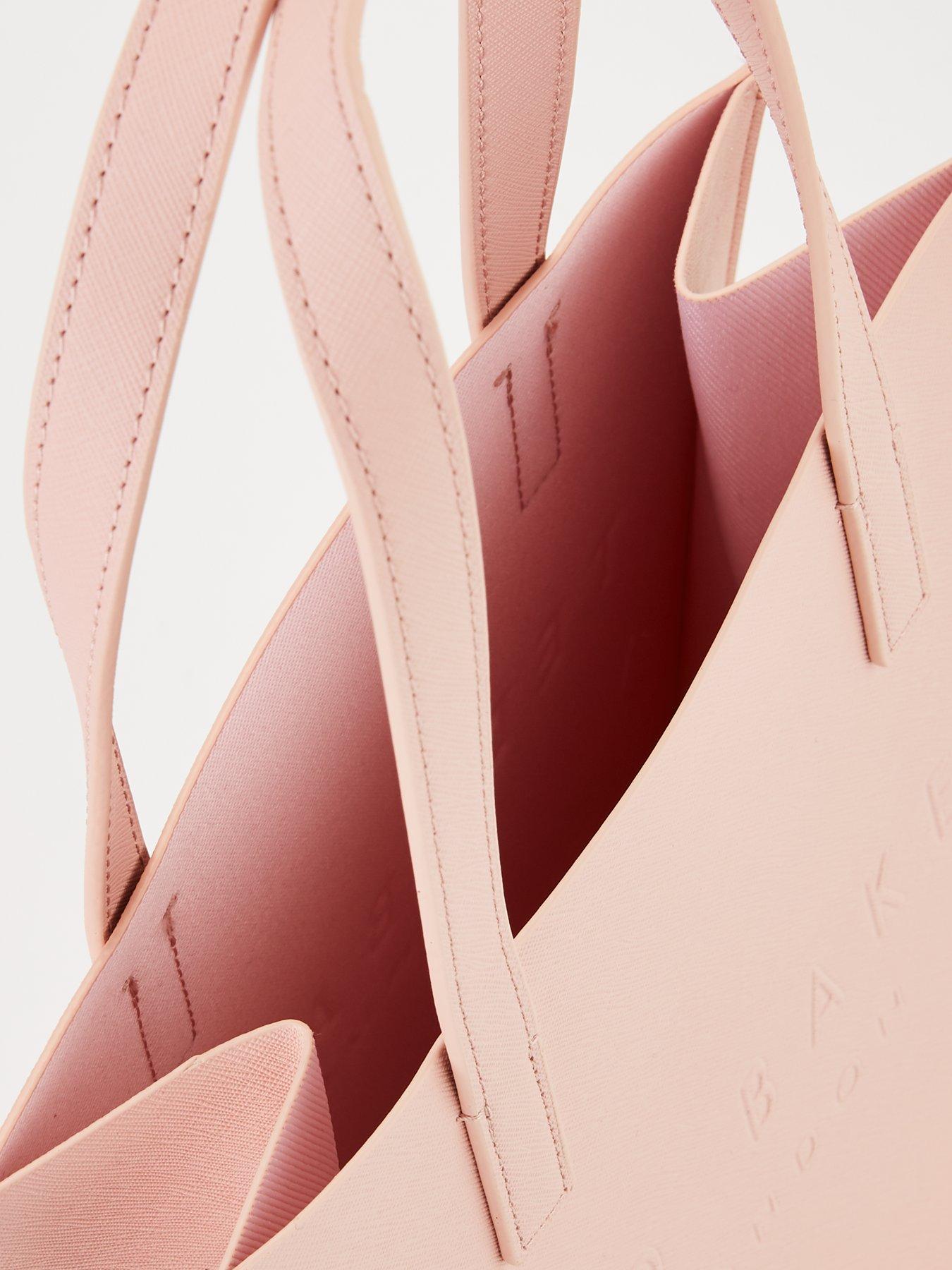  image of ted-baker-crosshatch-small-icon-bag-pink