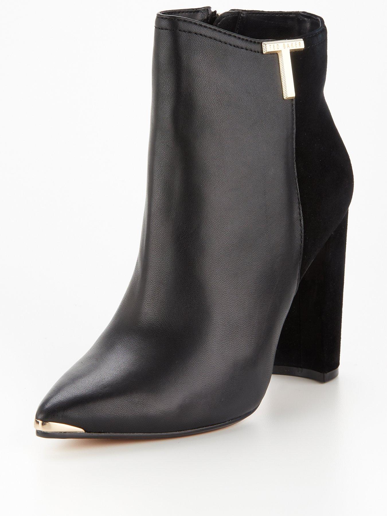 3 inch black ankle boots