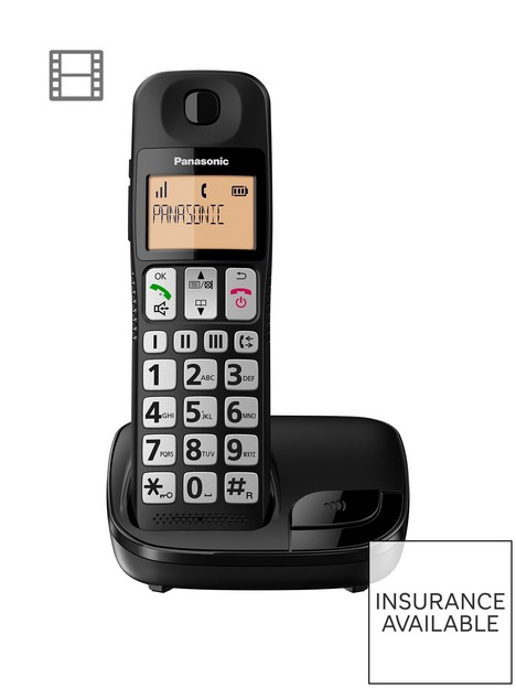 panasonic-kx-tge110eb-big-button-single-dect-cordless-telephone-with-nuisance-call-blocker-lcd-display-single-handset-pack-black