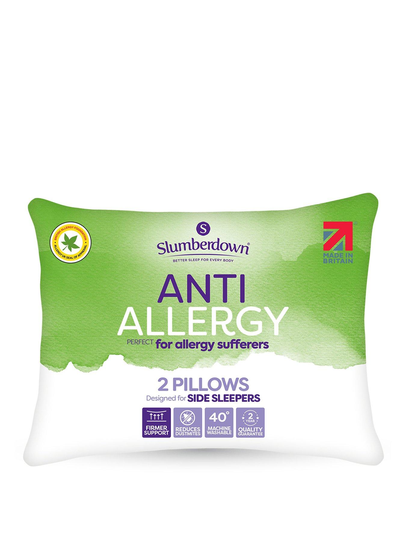 Slumberdown Anti-Allergy Firm Pillows Pack of 2 - White