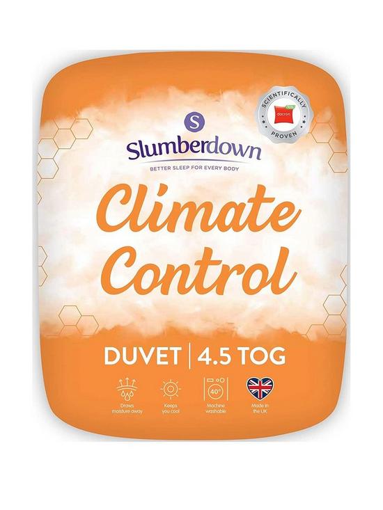 front image of slumberdown-climate-control-45-tog-duvet-king-size-white