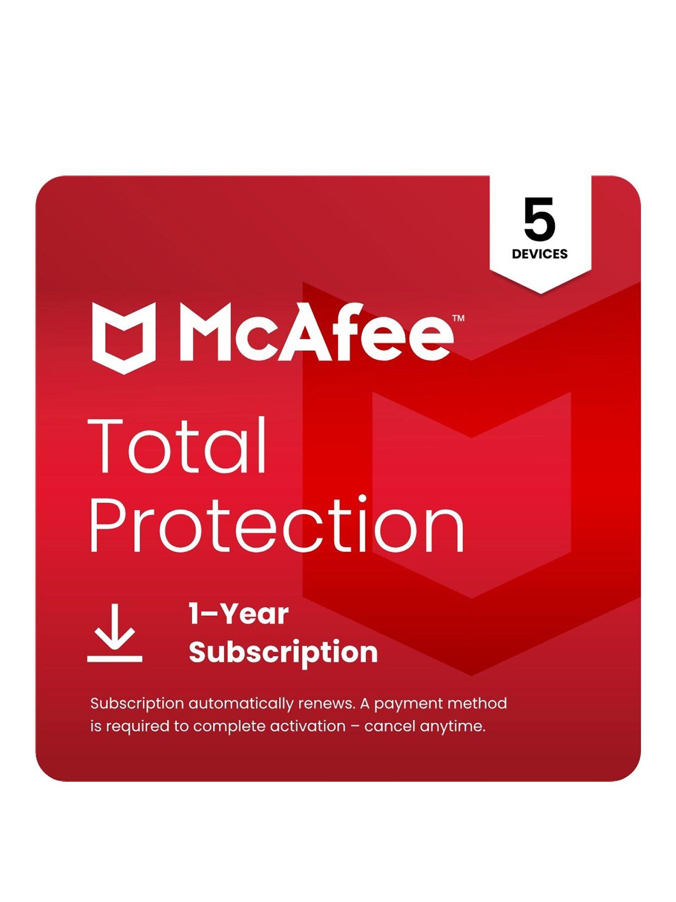 Image 1 of 6 of McAfee Total Protection - 5 Devices - 1 Year Subscription (Digital Download)