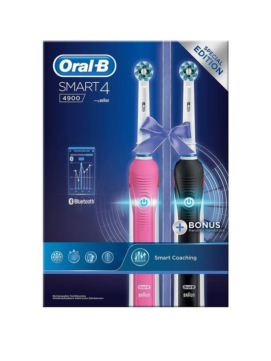 stillFront image of oral-b-smart-4900-electric-rechargeable-toothbrush-duo-pack
