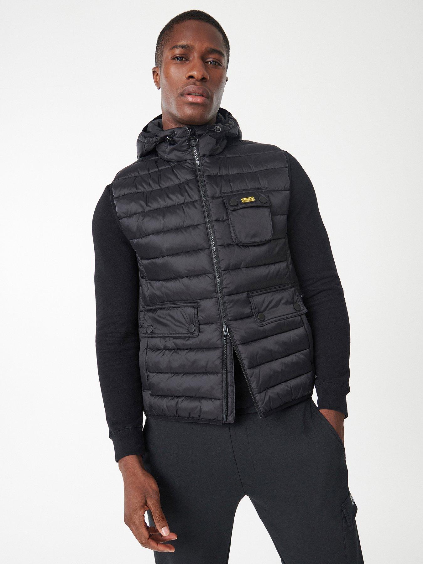 Barbour International Ousten Hooded Gilet - Black | littlewoods.com