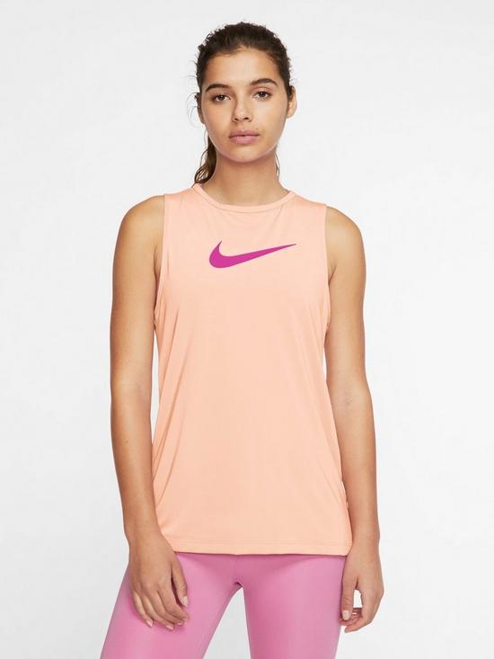 front image of nike-training-pronbspessential-swoosh-tank-top-washed-coralnbsp