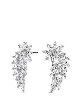 jon-richard-cubic-zirconia-flower-navette-wing-statement-earrings