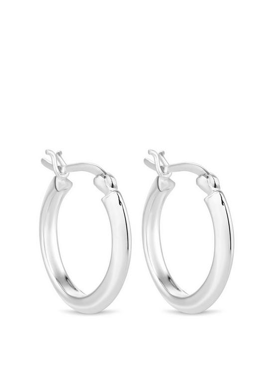 front image of simply-silver-sterling-silver-925-narrow-hoop-earrings