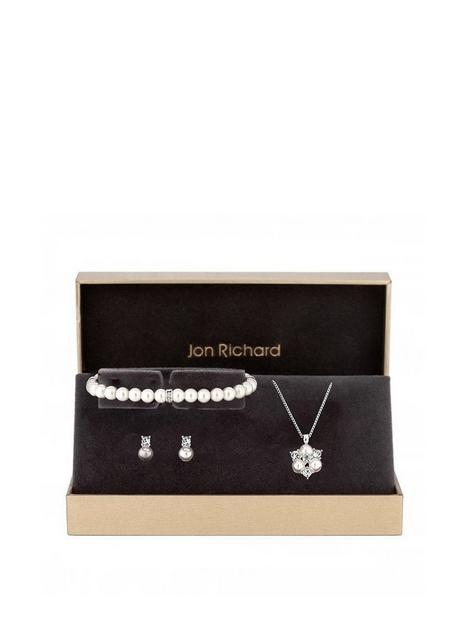 jon-richard-silver-plated-clear-crystal-pearl-and-crystal-cluster-trio-gift-boxed