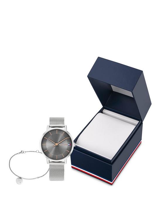 front image of tommy-hilfiger-silver-dial-silver-mesh-watch-amp-bracelet-gift-set
