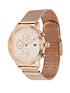  image of tommy-hilfiger-rose-chronograph-dial-rose-tone-mesh-watch